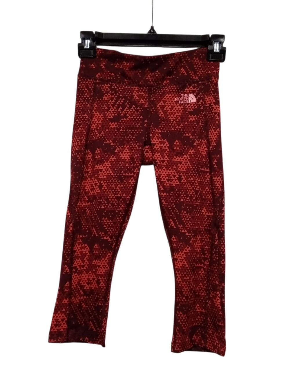 The North Face Flashdry Cropped Leggings Red/Burgundy Print High Rise XS